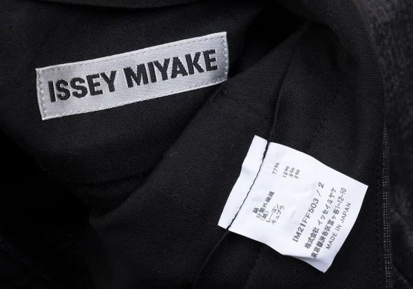 ISSEY MIYAKE Paper Blended Lame Cotton Double Pants K-169427_011