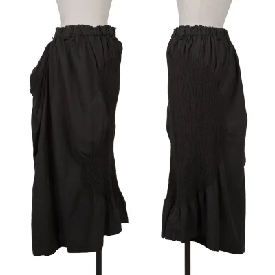 ISSEY MIYAKE Cotton Poly Asymmetry Shirring Skirt