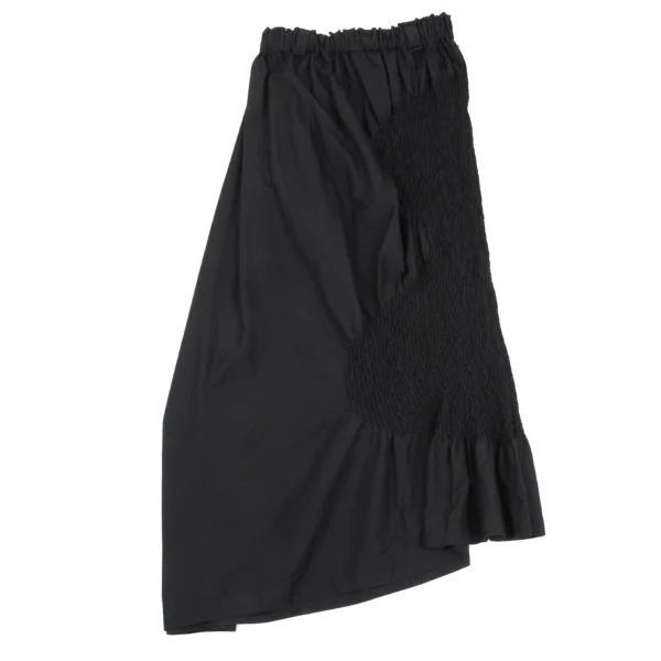 ISSEY MIYAKE Cotton Poly Asymmetry Shirring Skirt K-169429_002