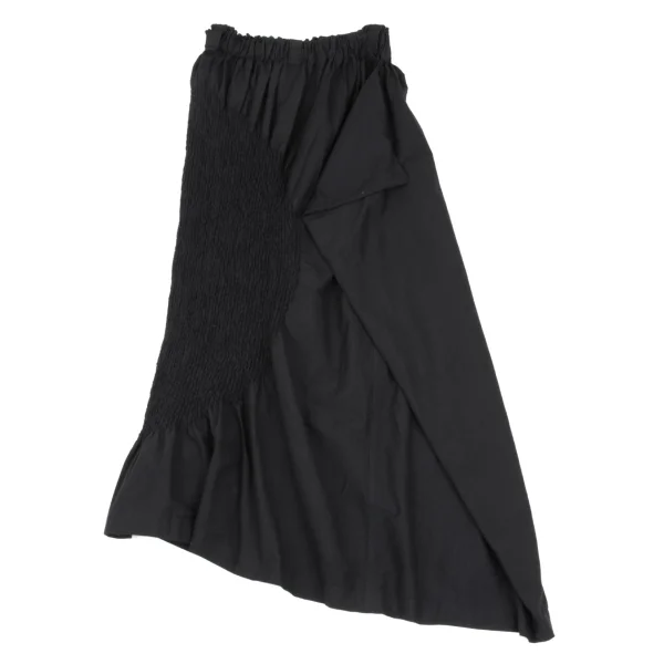 ISSEY MIYAKE Cotton Poly Asymmetry Shirring Skirt K-169429_011