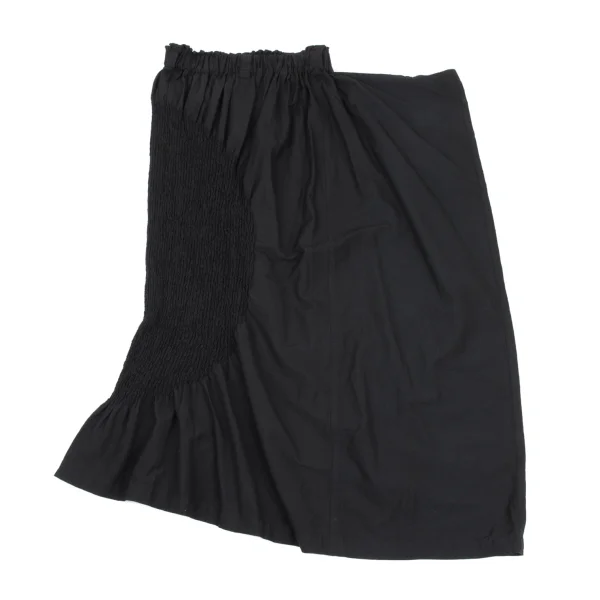 ISSEY MIYAKE Cotton Poly Asymmetry Shirring Skirt K-169429_013