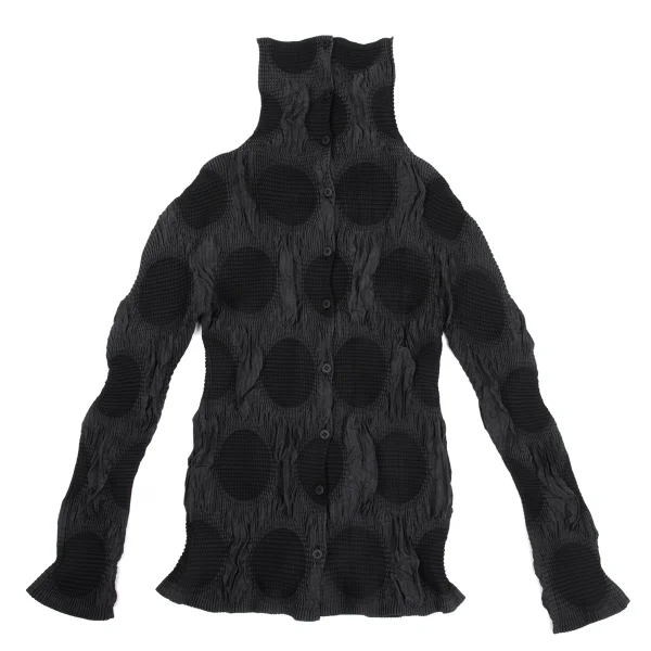 ISSEY MIYAKE FETE A-POC INSIDE Dot Jacquard Stretch Pleated Shirt K-169430_002