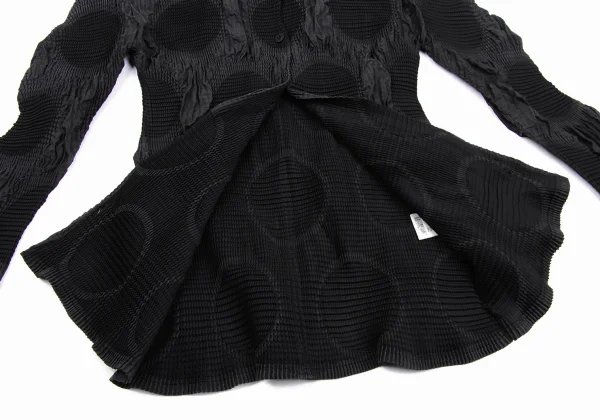 ISSEY MIYAKE FETE A-POC INSIDE Dot Jacquard Stretch Pleated Shirt K-169430_010