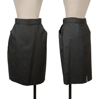 Jean Paul GAULTIER FEMME Floral Jacquard Belted Skirt