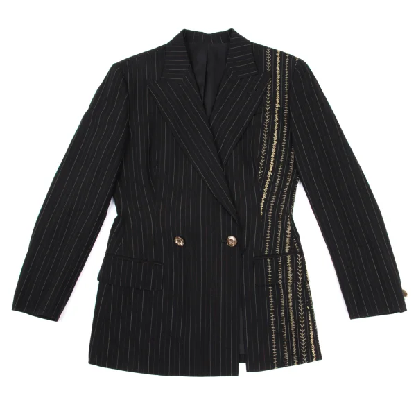 Jean Paul GAULTIER FEMME Stripe Stitch Wool Jacket K-169435_002