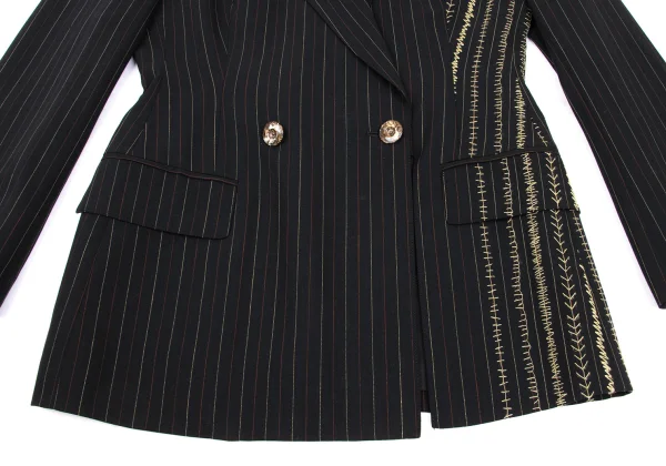 Jean Paul GAULTIER FEMME Stripe Stitch Wool Jacket K-169435_007