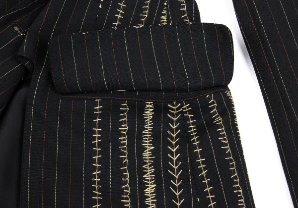 Jean Paul GAULTIER FEMME Stripe Stitch Wool Jacket K-169435_009