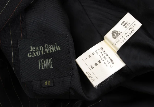 Jean Paul GAULTIER FEMME Stripe Stitch Wool Jacket K-169435_018