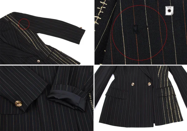 Jean Paul GAULTIER FEMME Stripe Wool Jacket & Skirt K-169437_005