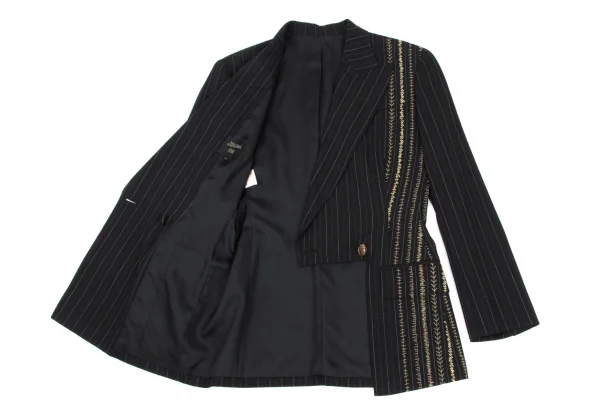 Jean Paul GAULTIER FEMME Stripe Wool Jacket & Skirt K-169437_007