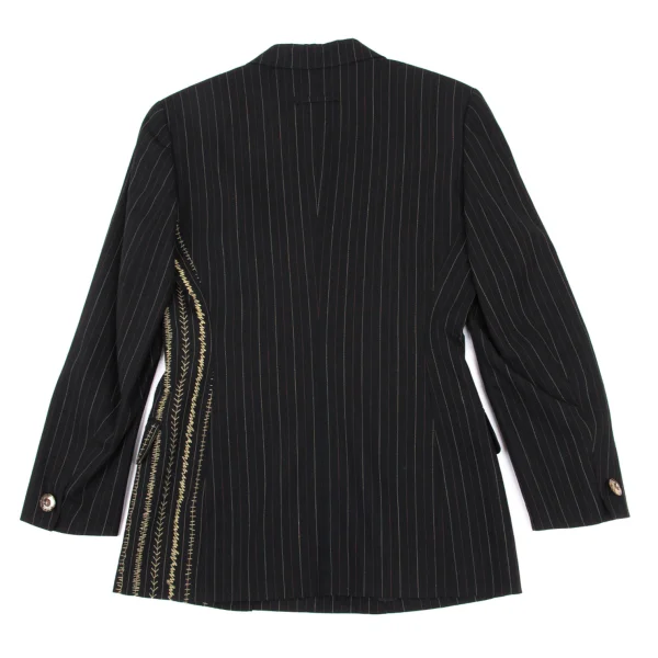 Jean Paul GAULTIER FEMME Stripe Wool Jacket & Skirt K-169437_010