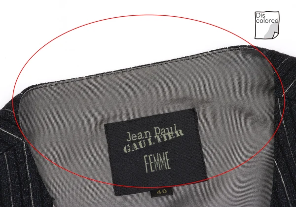 Jean Paul GAULTIER FEMME Wool Rayon Stripe Vest K-169438_006