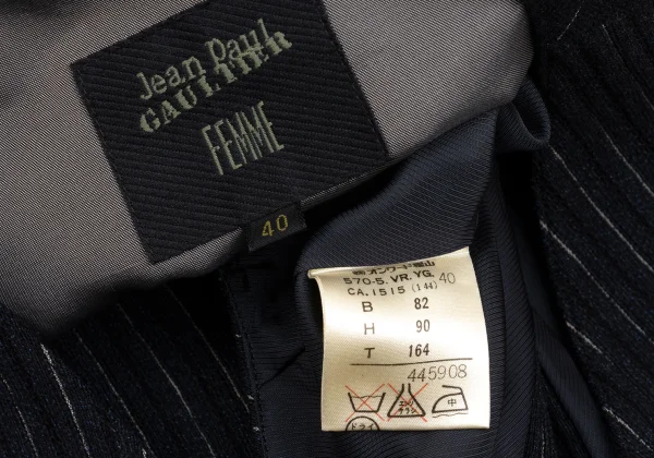 Jean Paul GAULTIER FEMME Wool Rayon Stripe Vest K-169438_017