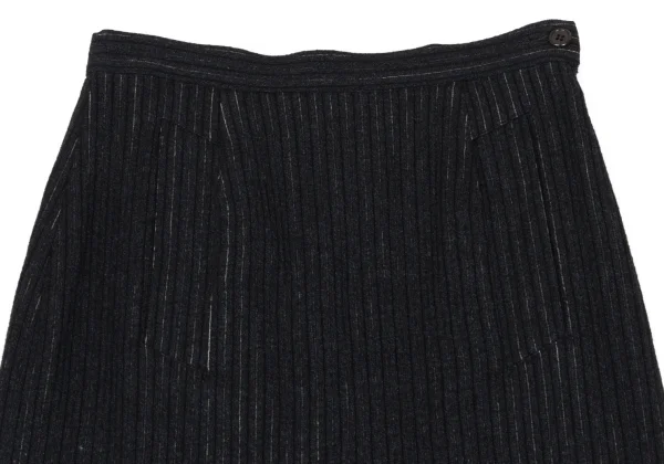 Jean Paul GAULTIER FEMME Wool Rayon Stripe Long Skirt K-169439_003