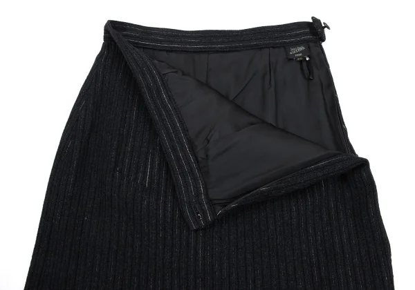 Jean Paul GAULTIER FEMME Wool Rayon Stripe Long Skirt K-169439_005