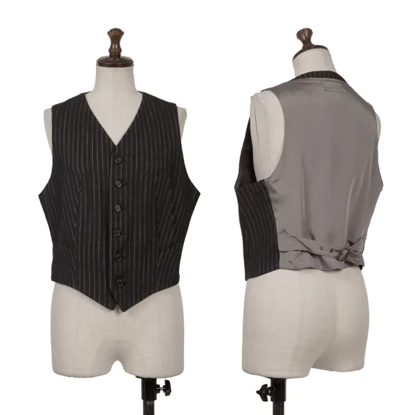 Jean Paul GAULTIER FEMME Wool Rayon Stripe Vest & Skirt K-169440_002