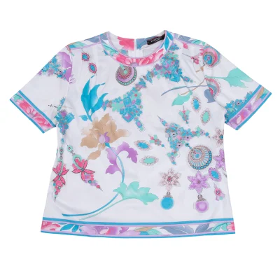 LEONARD Floral Print T Shirt