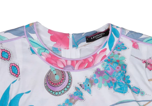 LEONARD Floral Print T Shirt K-169442_003