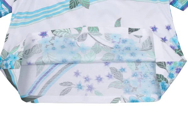 LEONARD Floral Print Neck Ribbon T Shirt K-169443_007