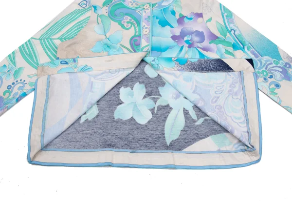 LEONARD Floral Print Collarless Cardigan K-169444_013