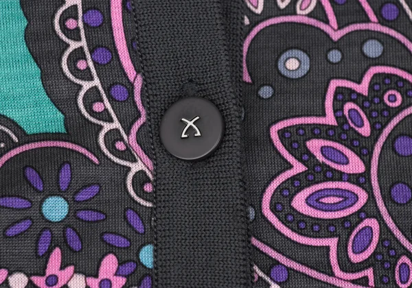 LEONARD Geometric Print Switching Cardigan K-169445_005