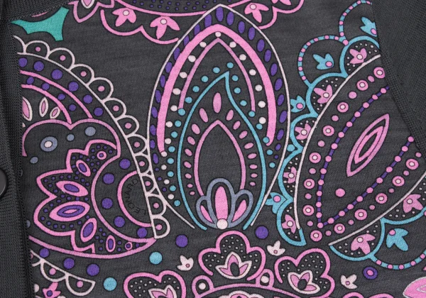 LEONARD Geometric Print Switching Cardigan K-169445_006