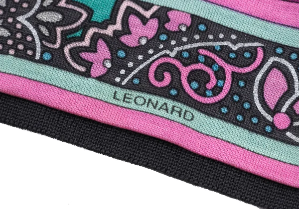 LEONARD Geometric Print Switching Cardigan K-169445_012