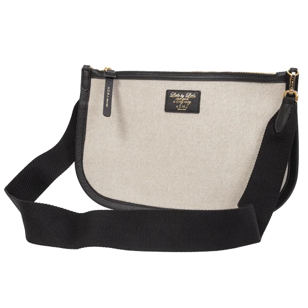 A.D.M.J. KUBAN LIM Flat Shoulder Bag Beige,Black  K-169450_001
