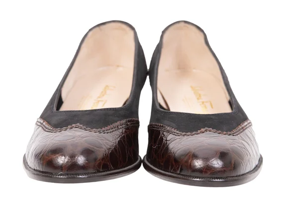 Salvatore Ferragamo Switching Leather Heel Pumps K-169451_004