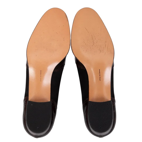 Salvatore Ferragamo Switching Leather Heel Pumps K-169451_010