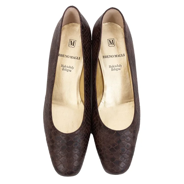 BRUNOMAGLI Python Emboss Leather Pumps K-169452_002
