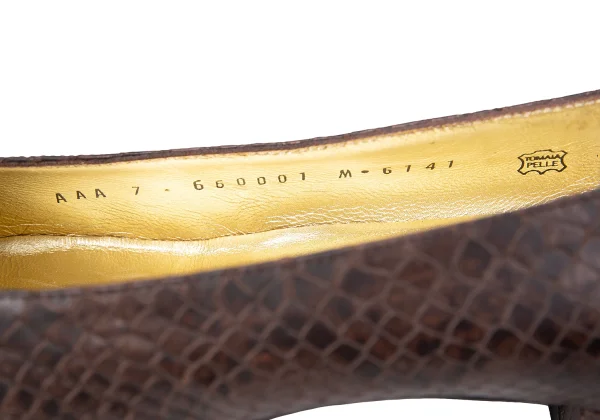 BRUNOMAGLI Python Emboss Leather Pumps K-169452_013