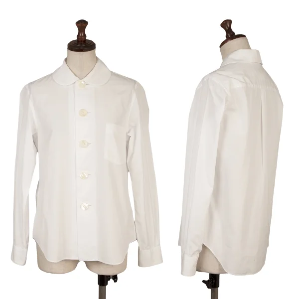 COMME des GARCONS Big Button Round-collar Shirt White XS K-169453_001