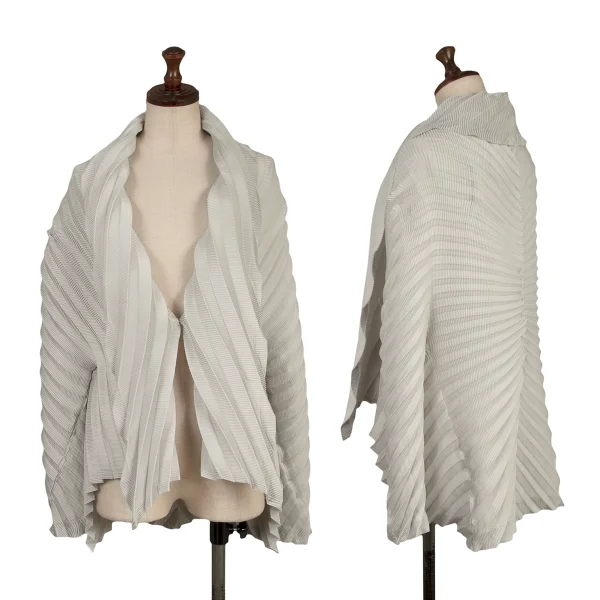 Unbranded 3D Pleats Jacket Light Grey S-M K-169457_001