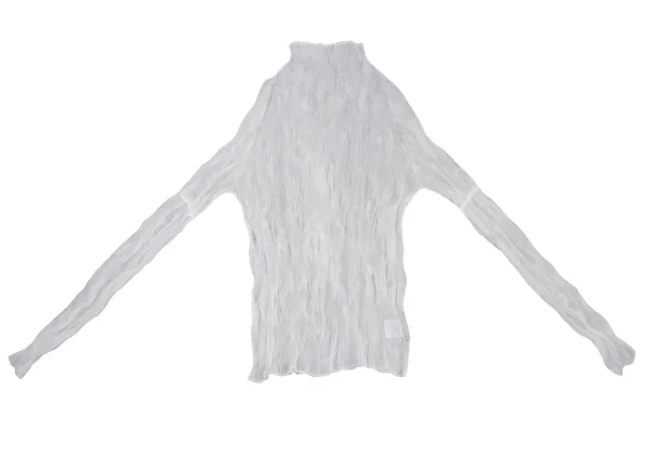 ISSEY MIYAKE Twisted Sheer Pleated Long-sleeved Top K-169459_002