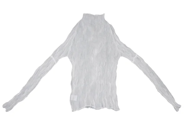 ISSEY MIYAKE Twisted Sheer Pleated Long-sleeved Top K-169459_010