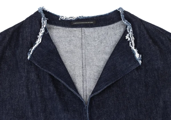 Y's Cut Off Denim Collarless Coat K-169466_004