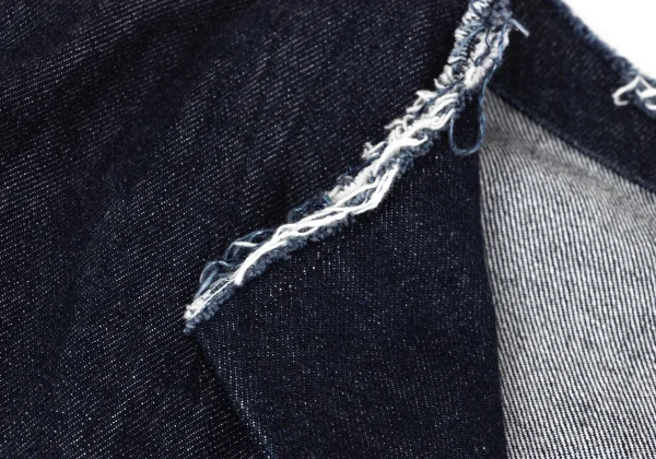 Y's Cut Off Denim Collarless Coat K-169466_005