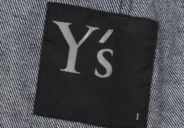 Y's Cut Off Denim Collarless Coat K-169466_018