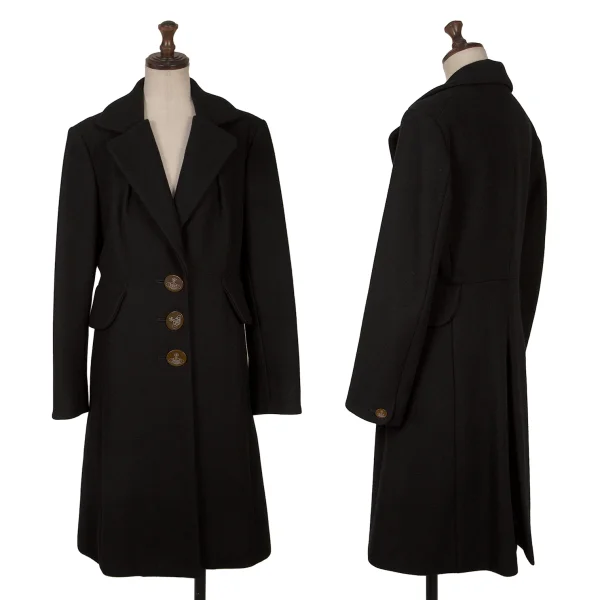Vivienne Westwood Red Label Melton Wool Coat Black 3 K-169469_001