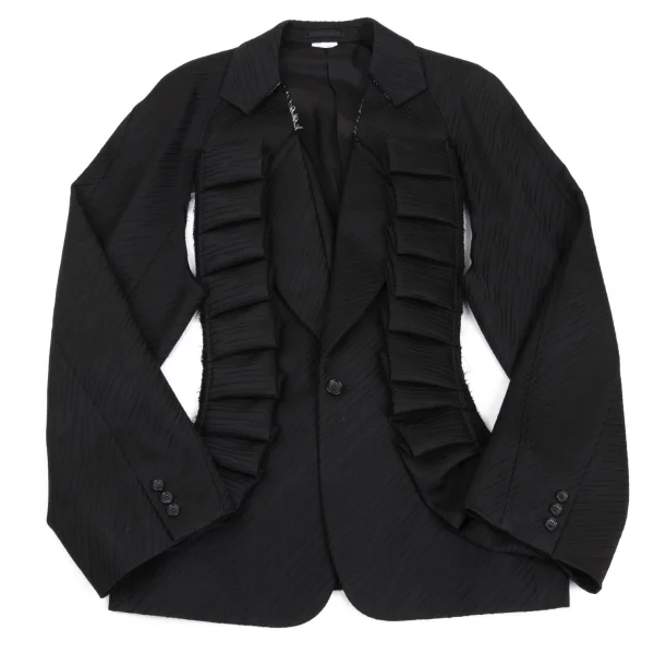 COMME des GARCONS HOMME PLUS Side Cut Frill Pasted Jacket K-169471_002