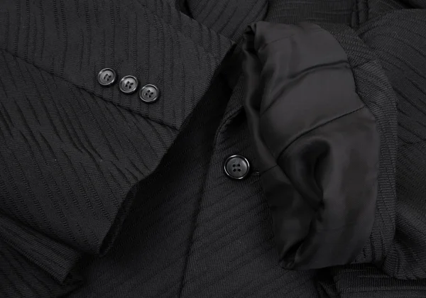 COMME des GARCONS HOMME PLUS Side Cut Frill Pasted Jacket K-169471_009