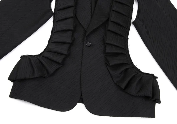 COMME des GARCONS HOMME PLUS Side Cut Frill Pasted Jacket K-169471_010