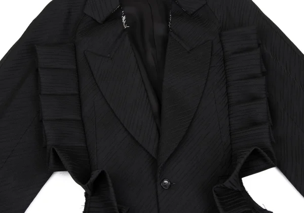 COMME des GARCONS HOMME PLUS Side Cut Frill Pasted Jacket K-169471_012