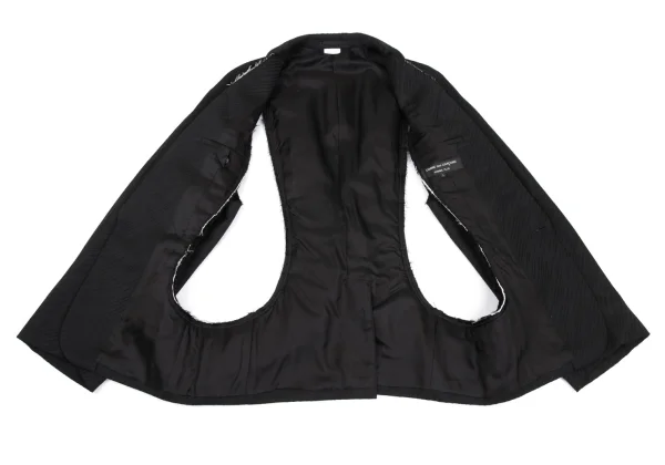 COMME des GARCONS HOMME PLUS Side Cut Frill Pasted Jacket K-169471_015