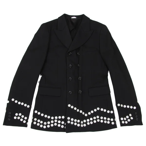 COMME des GARCONS HOMME PLUS Button Design Tailored Jacket Black XL K-169472_001