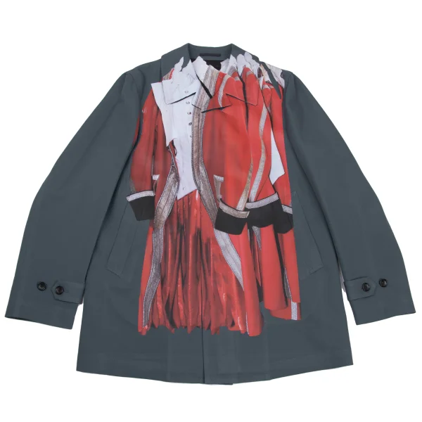 COMME des GARCONS HOMME PLUS Transfer Print Short Coat Grey,Blue L K-169473_001