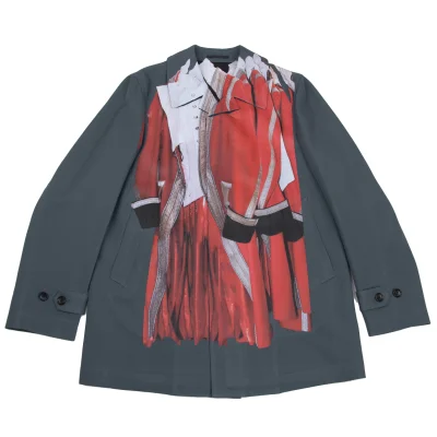 COMME des GARCONS HOMME PLUS Transfer Print Short Coat