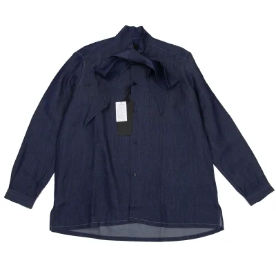 LANVIN Dyed Bow Tie Neck Shirt