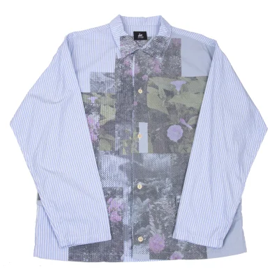 Paul smith RED EAR Floral Collage Print Striped Shirt